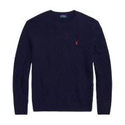 Navy trui met decoratieve steek Ralph Lauren , Blue , Heren