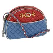 Pre-owned Leather gucci-bags Gucci Vintage , Blue , Dames