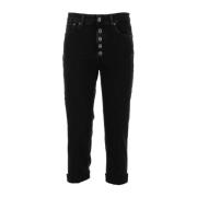 Zwarte Juweel Broek Dondup , Black , Dames