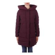 Gewatteerde jas met capuchon en ritssluiting Woolrich , Purple , Dames