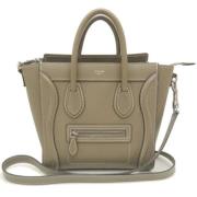 Pre-owned Leather shoulder-bags Celine Vintage , Gray , Dames