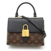 Pre-owned Canvas handbags Louis Vuitton Vintage , Black , Dames