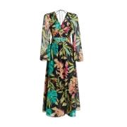 Tropicalia Maxi Jurk met Split Patbo , Multicolor , Dames