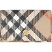 Geruit Motief Portemonnee Burberry , Beige , Dames