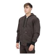 Canvas Hoodie Jas Bruin Heren Dickies , Brown , Heren