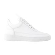 Witte leren sneakers Klassieke stijl Filling Pieces , White , Heren