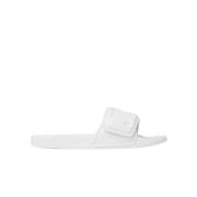 Witte Fitz Slides met Logo Jimmy Choo , White , Heren