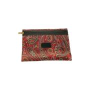 Rode Kleine Geprinte Make-up Tas Etro , Red , Dames