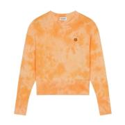 Oranje Tie-Dye Tiger Logo Sweatshirt Kenzo , Orange , Dames