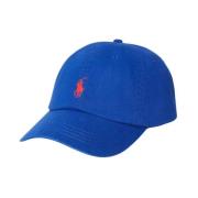 Blauwe pet met klep en logo Ralph Lauren , Blue , Dames