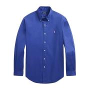 Blauw overhemd met geborduurd logo Ralph Lauren , Blue , Heren