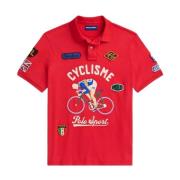 Rood poloshirt met patches Ralph Lauren , Red , Heren