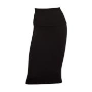 Zwarte Midi Rok Slim Fit Naadloos Wolford , Black , Dames