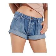 Lage Taille Denim Shorts One Teaspoon , Blue , Dames