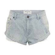 Gestreepte Shorts met Lage Taille One Teaspoon , Blue , Dames