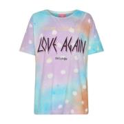 Kleurrijke Tie Dye Love T-shirt One Teaspoon , Multicolor , Dames