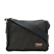 Pre-owned Canvas shoulder-bags Fendi Vintage , Black , Dames