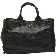 Pre-owned Leather totes Prada Vintage , Gray , Dames