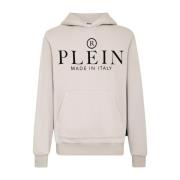 Beige hoodie met logozak Philipp Plein , Beige , Heren