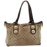 Pre-owned Canvas gucci-bags Gucci Vintage , Beige , Dames