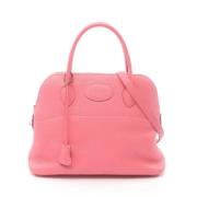 Pre-owned Leather handbags Hermès Vintage , Pink , Dames