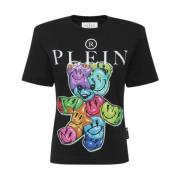 Coole Grafische T-shirt Sadcwtk3127Pjy002N02 Philipp Plein , Multicolo...