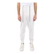 Jersey broek met knoop en rits Hevo , White , Heren