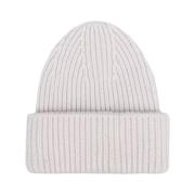 Crème Gebreide Muts Beanie Yves Salomon , White , Unisex