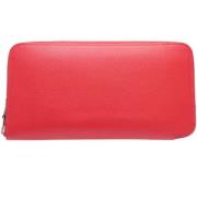 Pre-owned Leather wallets Hermès Vintage , Red , Dames