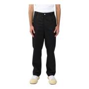 Cargo Katoenen Broek Losse Pasvorm The Silted Company , Black , Heren