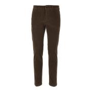 Bruine Slim Fit Fluweel Broek Cruna , Brown , Heren