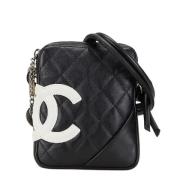 Pre-owned Leather crossbody-bags Chanel Vintage , Black , Dames