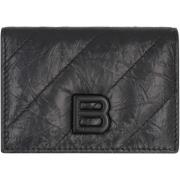 Gewatteerde Leren Portemonnee met Muntvak Balenciaga , Black , Dames