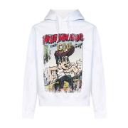 Stijlvolle Sweatshirt voor Mannen Dsquared2 , White , Heren