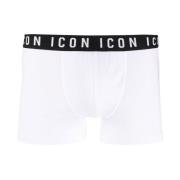 Witte Stretch Katoenen Boxershorts Dsquared2 , White , Heren