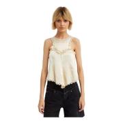 Zijden Mouwloze Roomblouse Isabel Marant , White , Dames