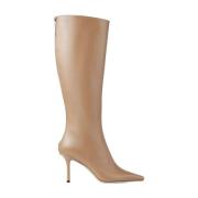 Beige Leren Laarzen Jimmy Choo , Brown , Dames