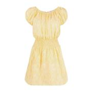 Gele Slangenprint Jurk Kenzo , Yellow , Dames