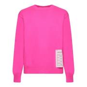 Fuchsia Crewneck Sweater met Distressed Finish Amaránto , Pink , Heren