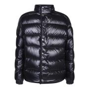 Glanzende Knoop Donsjas Moncler , Blue , Heren