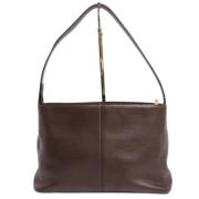 Pre-owned Leather shoulder-bags Burberry Vintage , Brown , Dames