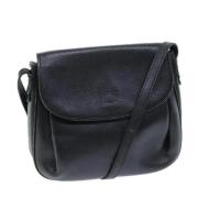 Pre-owned Leather shoulder-bags Burberry Vintage , Black , Dames