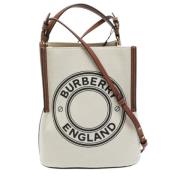 Pre-owned Canvas handbags Burberry Vintage , White , Dames