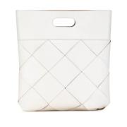 Pre-owned Leather handbags Bottega Veneta Vintage , White , Dames