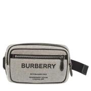 Pre-owned Leather crossbody-bags Burberry Vintage , Gray , Heren