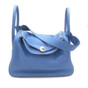 Pre-owned Leather handbags Hermès Vintage , Blue , Dames