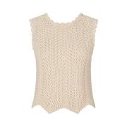 Beige gebreid topje Modström , Beige , Dames