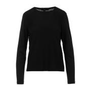 Zwarte longsleeve top voor vrouwen Seventy , Black , Dames