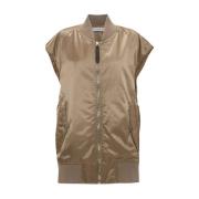 Beige Bomber Vest Oversize Cut JW Anderson , Brown , Dames