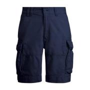 Donkerblauwe gevechtsbroek met logo Ralph Lauren , Blue , Heren